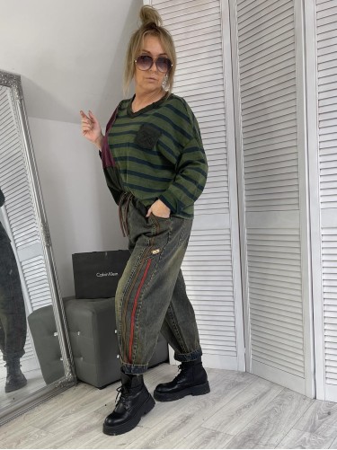 SPODNIE JEANS SMILE HERBATA