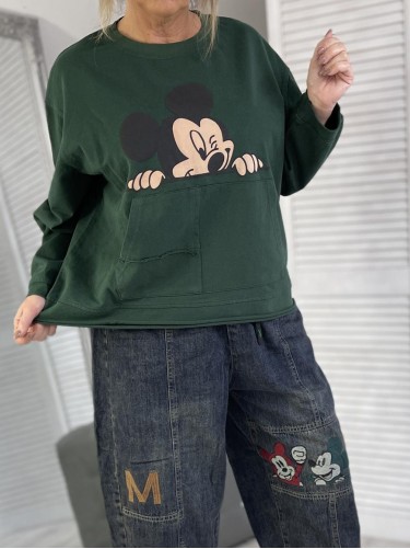 BLUZA MICKEY GREEN