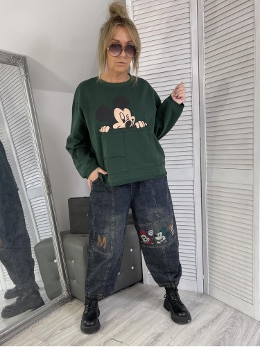 BLUZA MICKEY GREEN