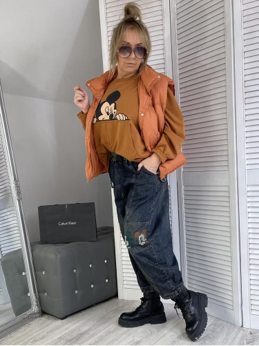 SPODNIE JEANS MIKI M GRANAT