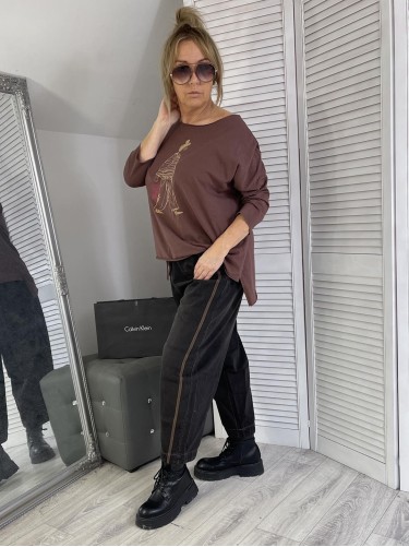 BLUZKA LASER LADY MLECZNA CZEKO