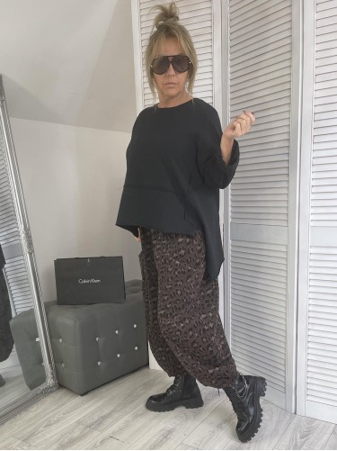 BLUZA ITALY ASYMETRIC BLACK