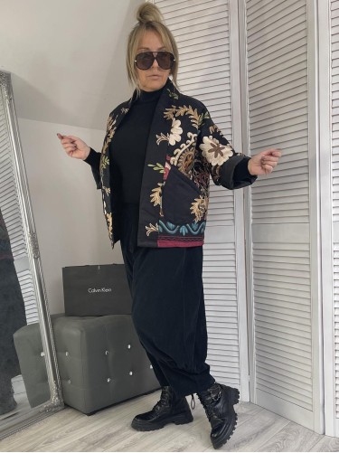 SPODNIE ITALY LILI SZTRUKS BLACK
