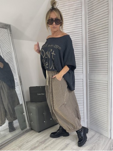 BLUZKA OVERSIZE DONT GRAFIT + SIZE