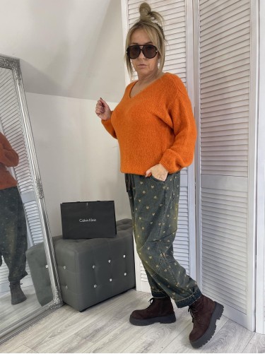 SWETER MAGMA DEKOLT ORANGE