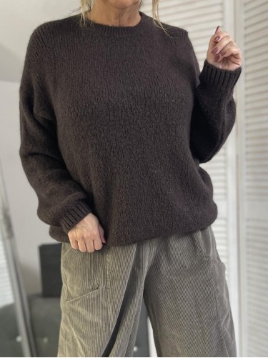 SWETER BABY ALPACA CZEKOLADA