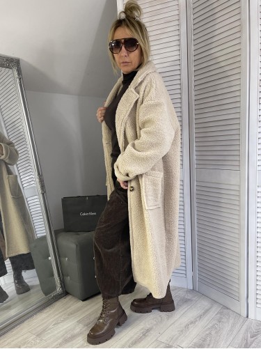 PŁASZCZ FUTERKO D-STYLE BEIGE