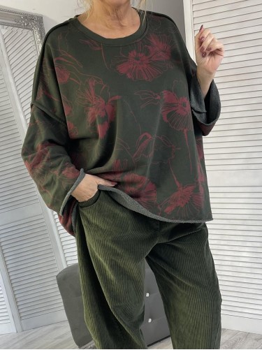 BLUZA MUMU FOLVERS GREEN
