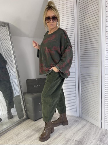 BLUZA MUMU FOLVERS GREEN
