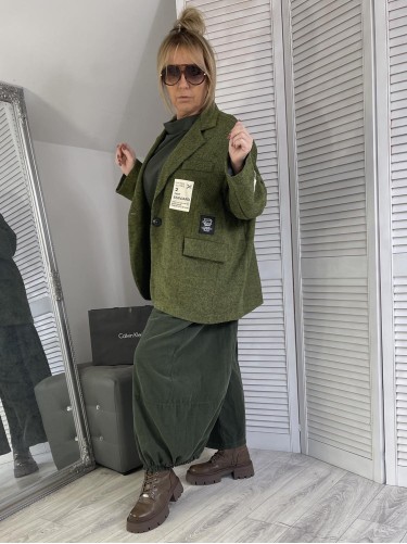 SPODNIE SZTRUKS STELLA CIEMNY KHAKI